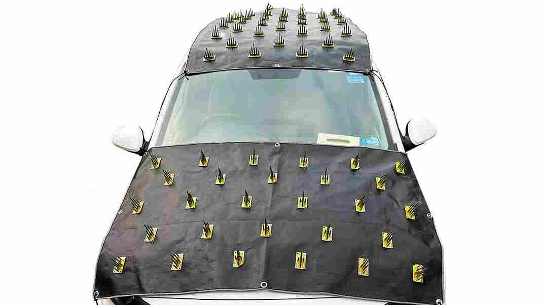 Car cover with spikes protect from dogs and cat edited
