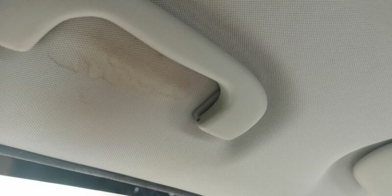 How to remove water stains from car interior roof